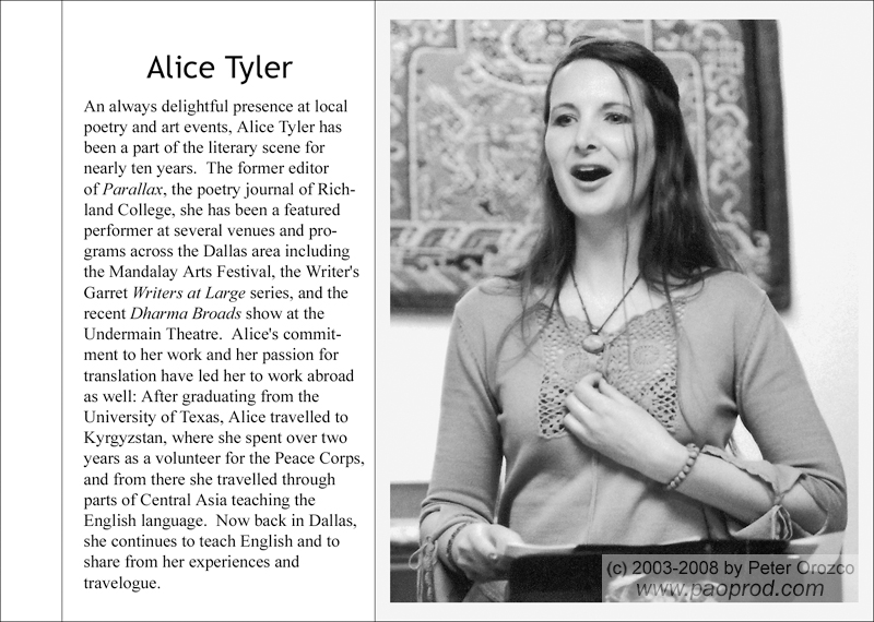 Portraits chapbook - Alice Tyler