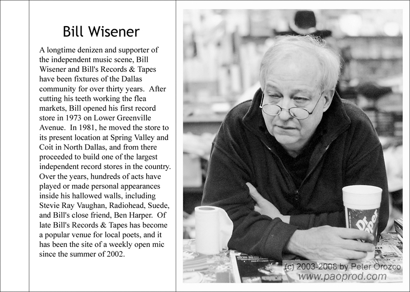 Portraits chapbook - Bill Wisener