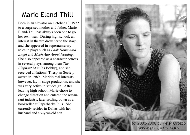 Portraits chapbook - Marie Eland-Thill