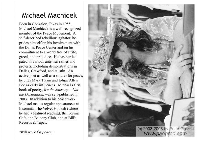 Portraits chapbook - Michael Machicek