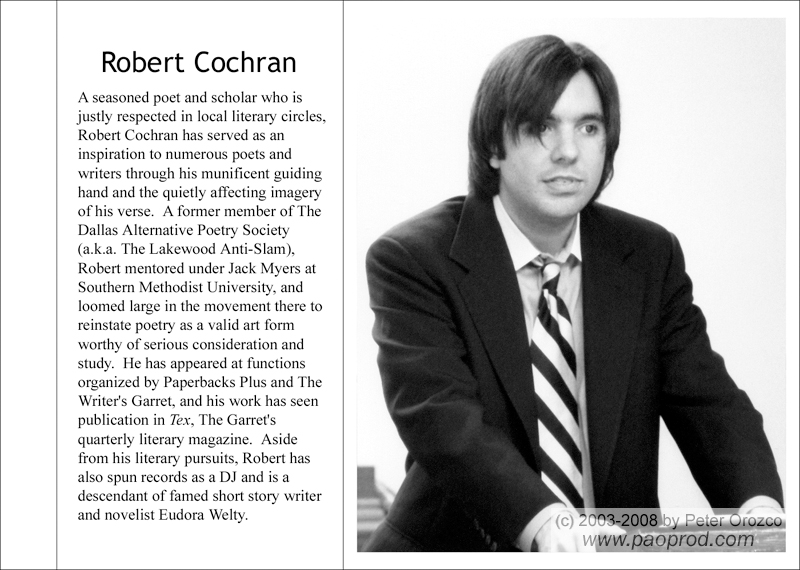 Portraits chapbook - Robert Cochran