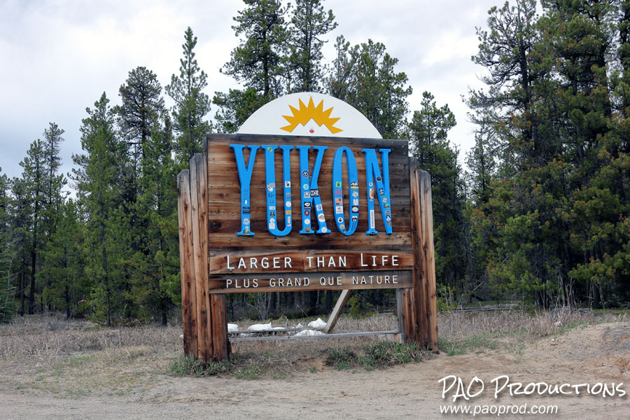 Yukon Territory welcome sign
