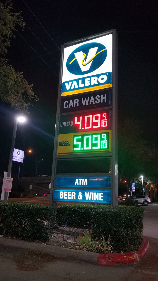 Gas price at my area gas station, 3/9/2022