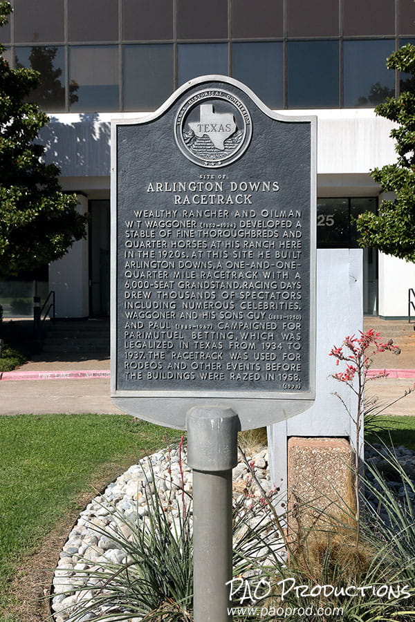 Arlington Downs Racetrack historical marker