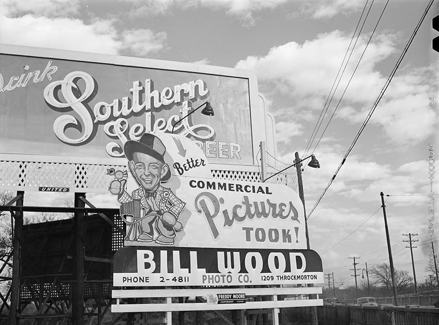Approaching the W. Lancaster Avenue bridge in 1942.  Photo by Arthur Rothstein.