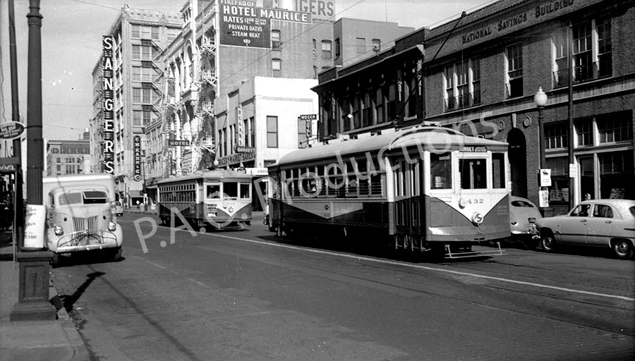 View of north side of Main Street near Poydras, facing west, 1947