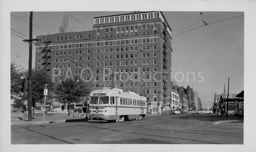 View facing north on Record Street at Young, 1955