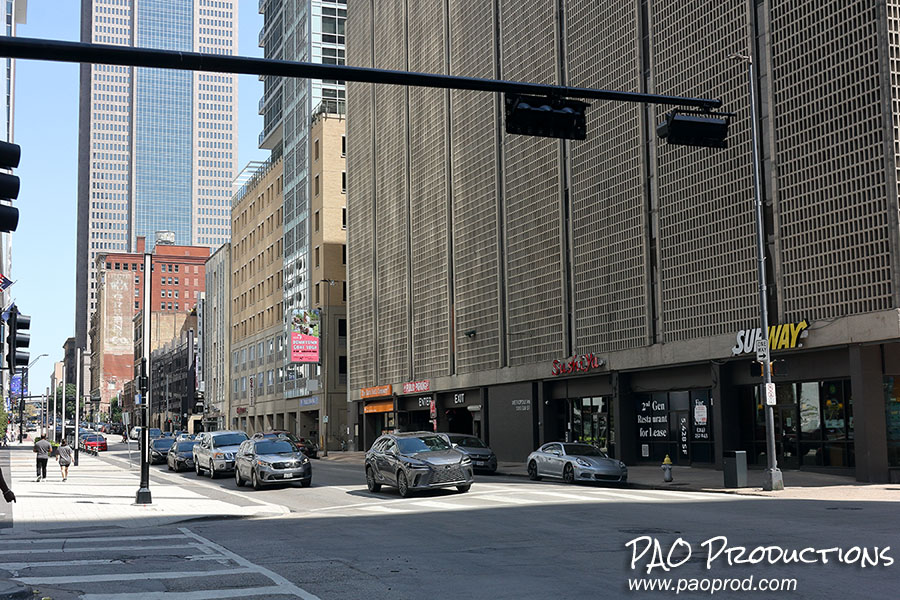 view down Elm Street, facing east