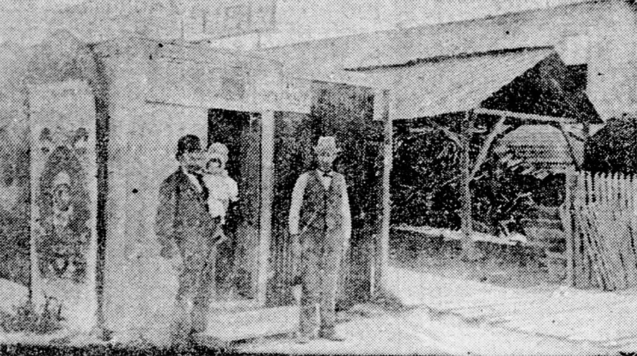 Bassett Lucore yard at 916 Main Street, 1890