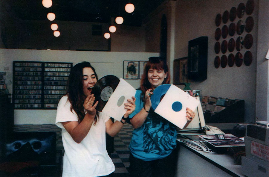 Inside Direct Hit Records in the 1990s. Photo courtesy Kelly Keys Handran.