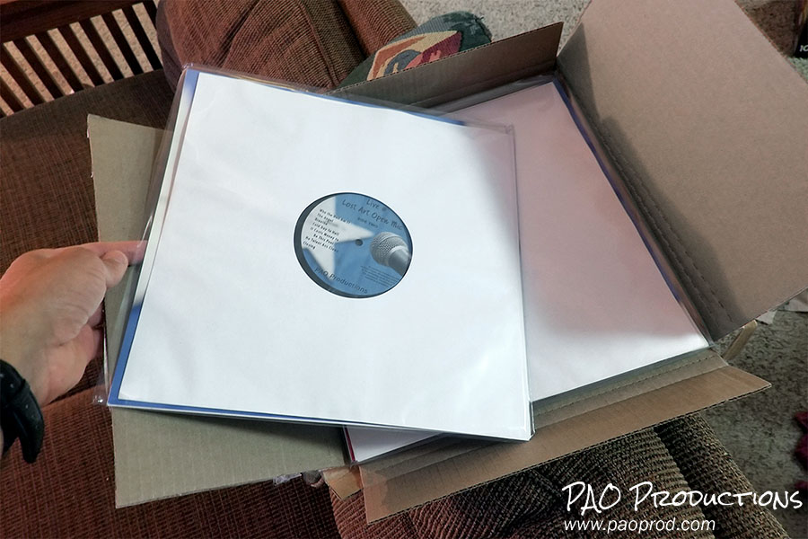 Unboxing the Live at Lost Art Open Mic LP in June 2025