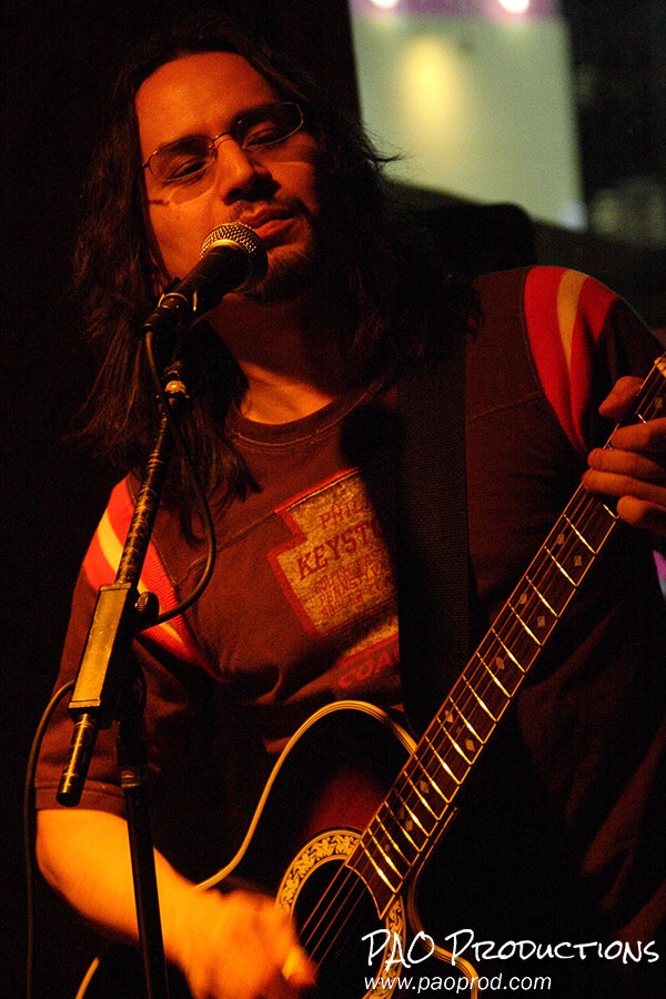 Felix Flores at the Crown and Harp Open Mic, February 2012.  Photo by Felix Flores.