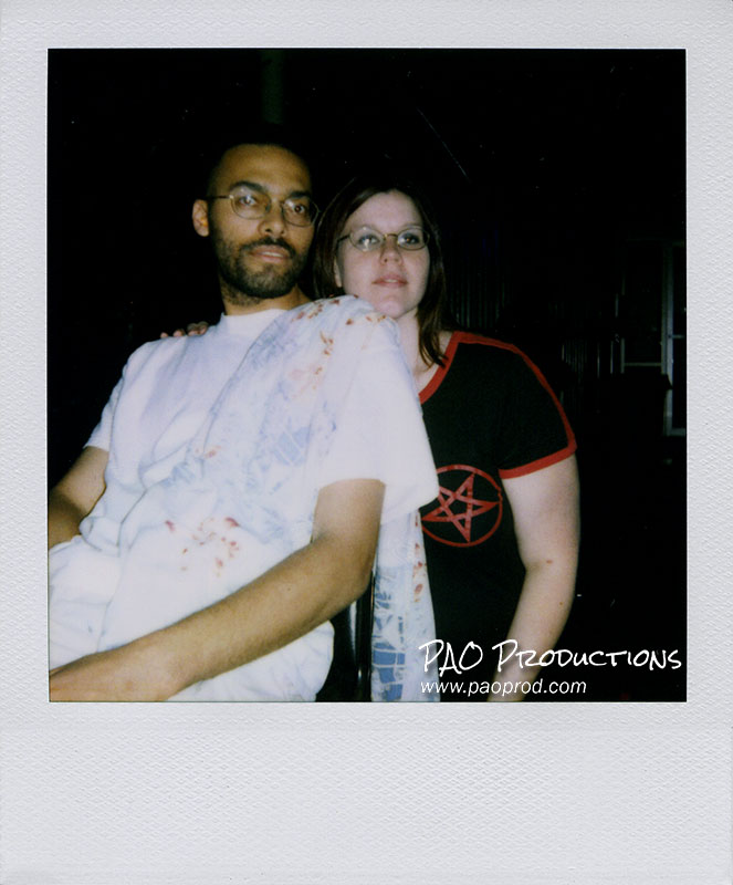 Polaroid of Bethany Erwin and me at Tomcats, August 2007