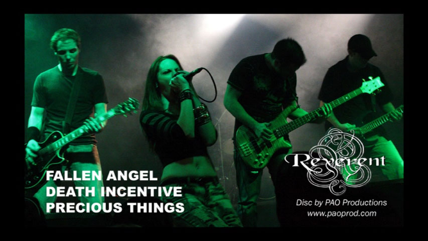 Menu screen for Reverent DVD