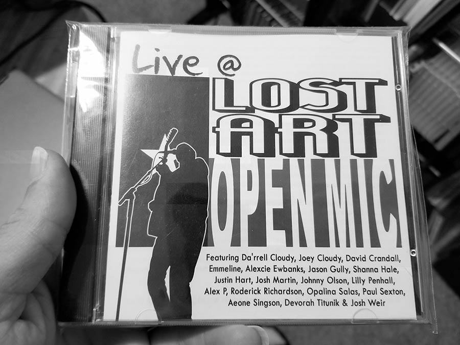 Live Lost Art Open Mic CD, front