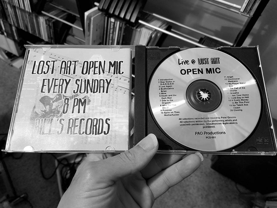 Live Lost Art Open Mic CD, inside