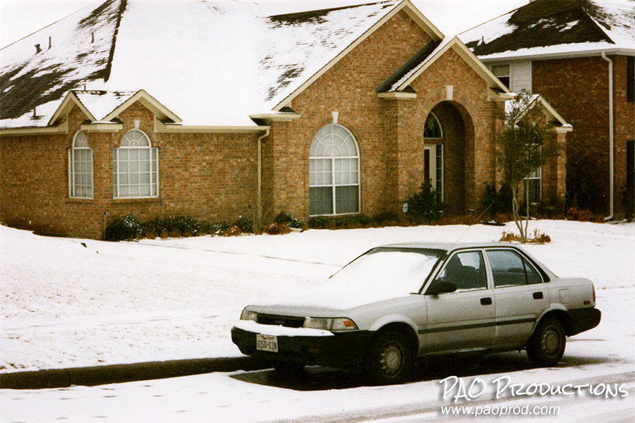 Snow day in Mesquite, Texas, February 2, 1996