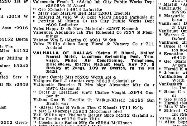 Dallas City Directory, 1955