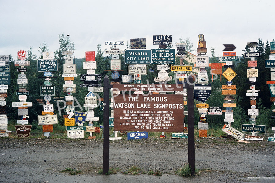 Watson Lake Signpost Forest, 1977
