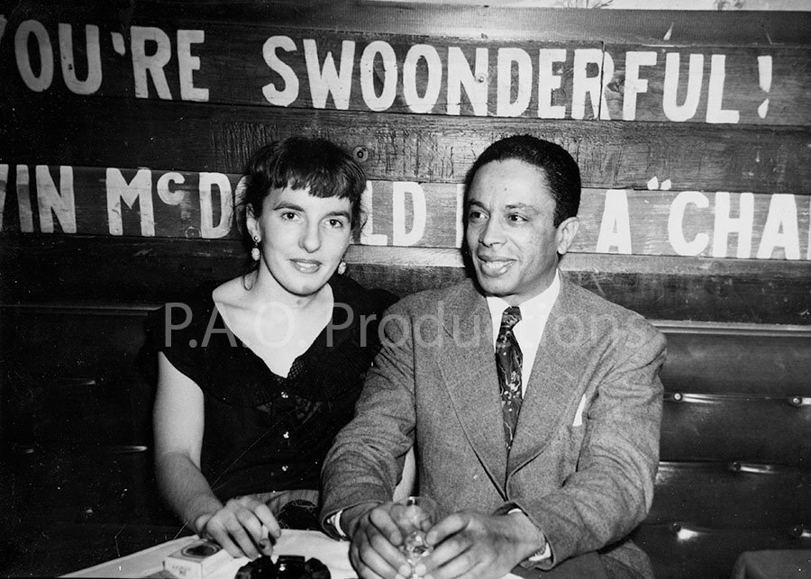 Interracial couple in Greenwich Village, 1952
