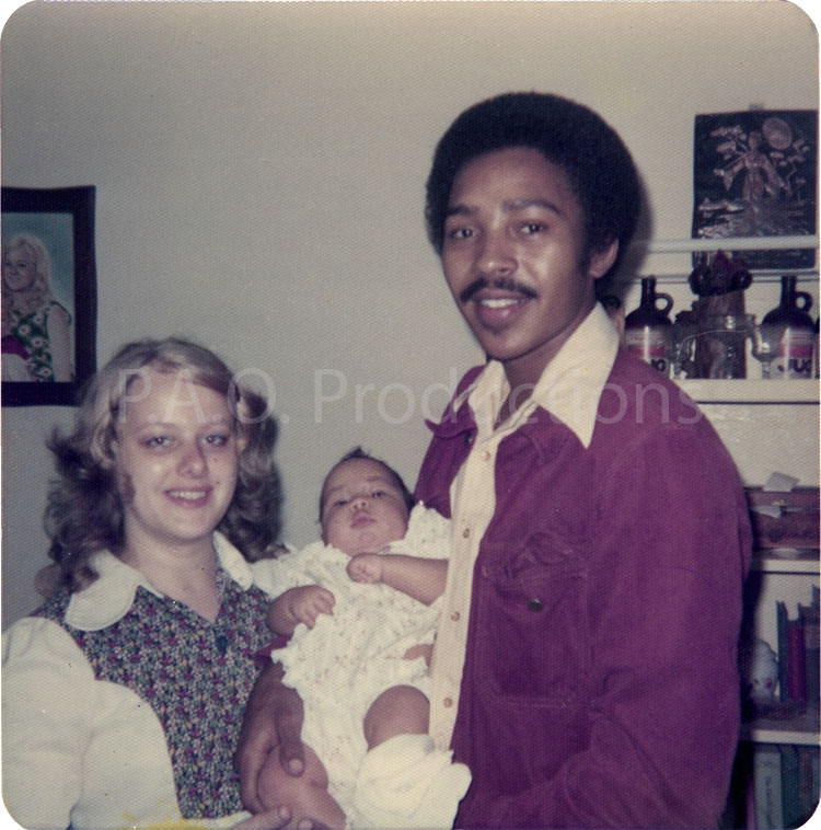 Interracial family photo, 1970s