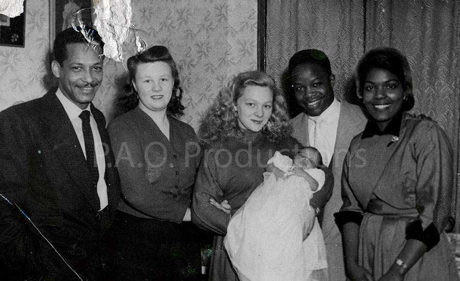 Possible extended interracial family, 1954