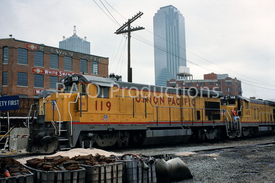 Railyard and White Swan building in Dallas, 1990
