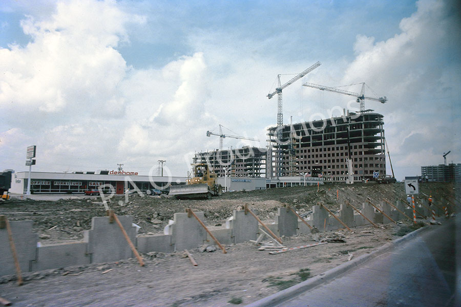 Dallas North Tollway construction in Addison, 1985