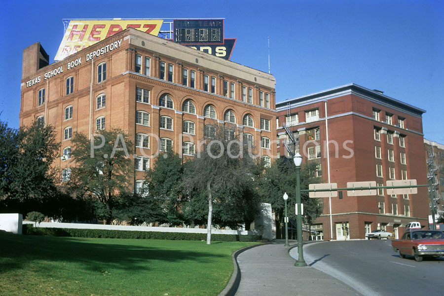 Texas School Book Depository Building as seen from the Grassy Knoll, 1969