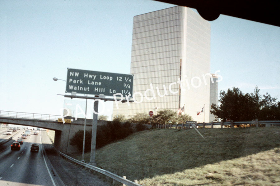 View of northbound Central Expressway in Dallas, 1990