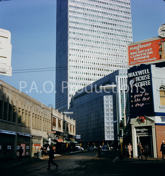 The "Triangle" in downtown Dallas, 1950s