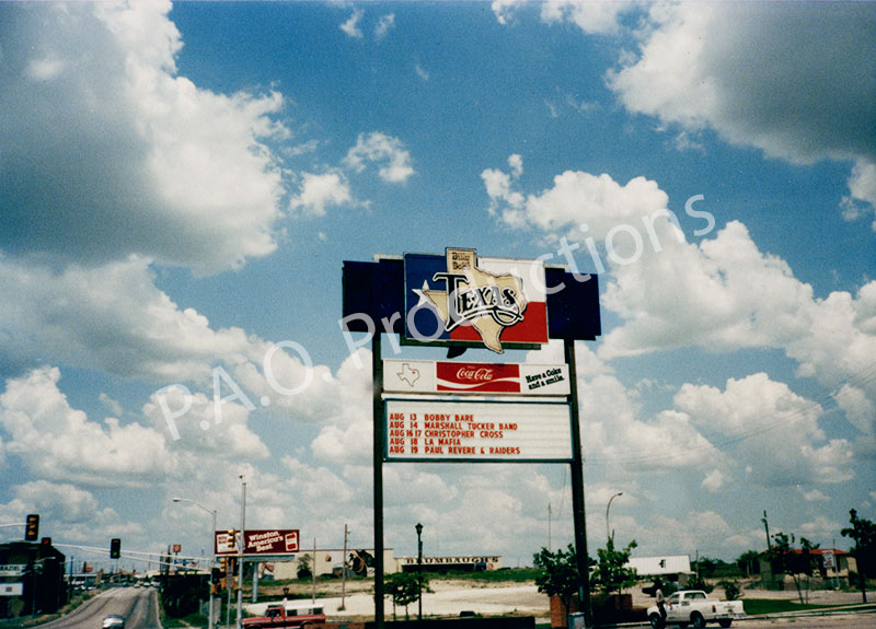 Billy Bob's marquee, 1983