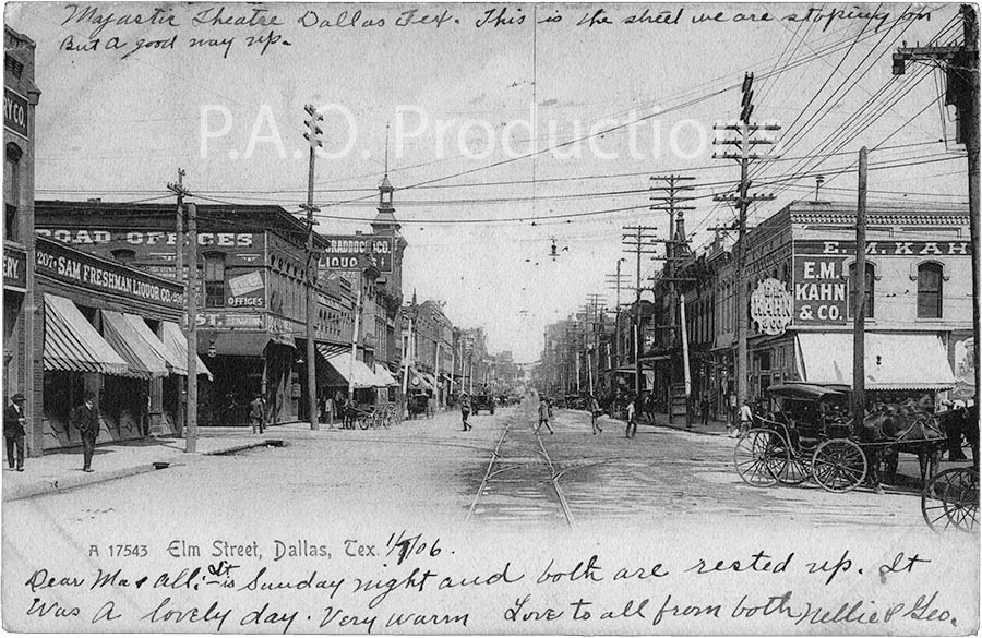 Elm Street, Dallas, circa 1906