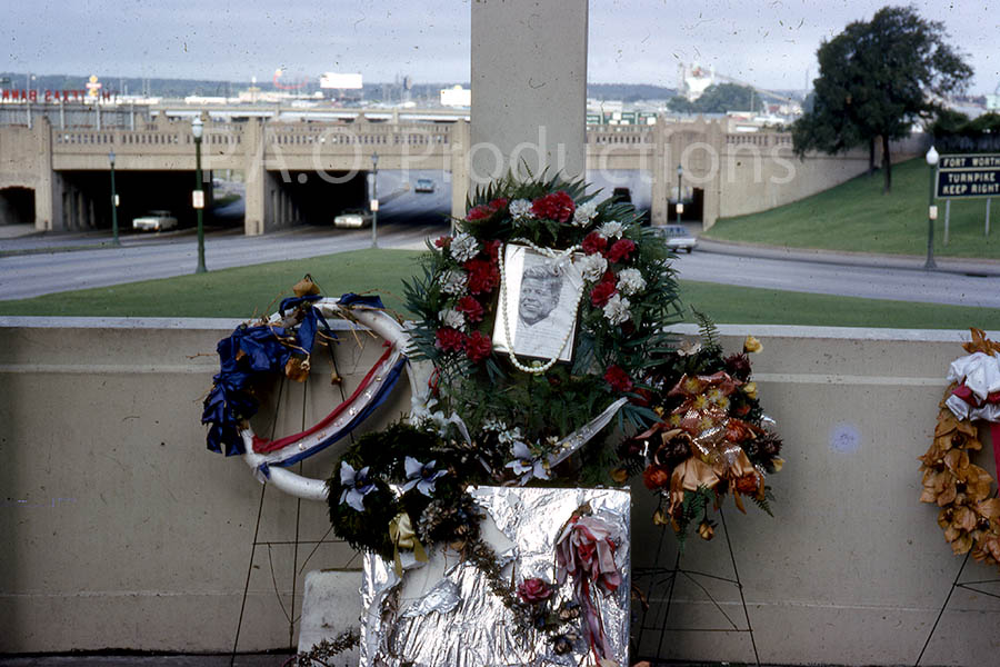 Kennedy memorial at Dealey Plaza, 1966