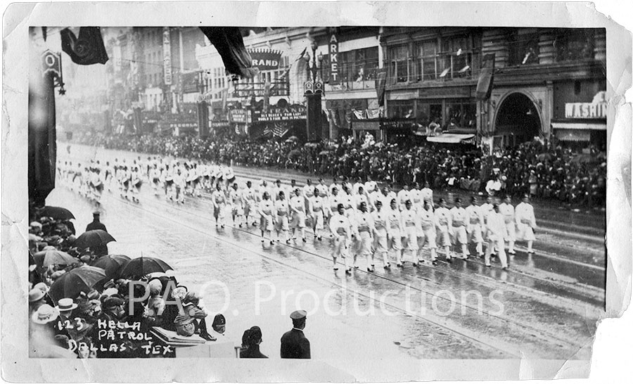 Hella Shriners chapter on parade in Dallas, circa 1923