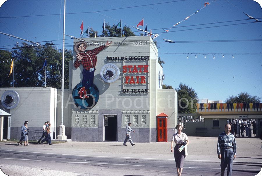 State Fair of Texas main entrance, circa 1954