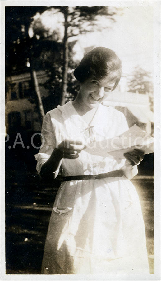 Sassy young lady in vintage photo