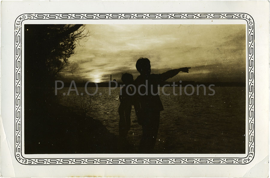 Lakefront silhouette, 2/6/38