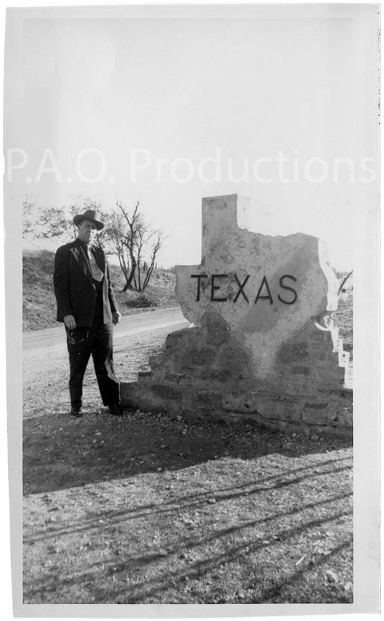 (Presumed) Texas state border, unknown date