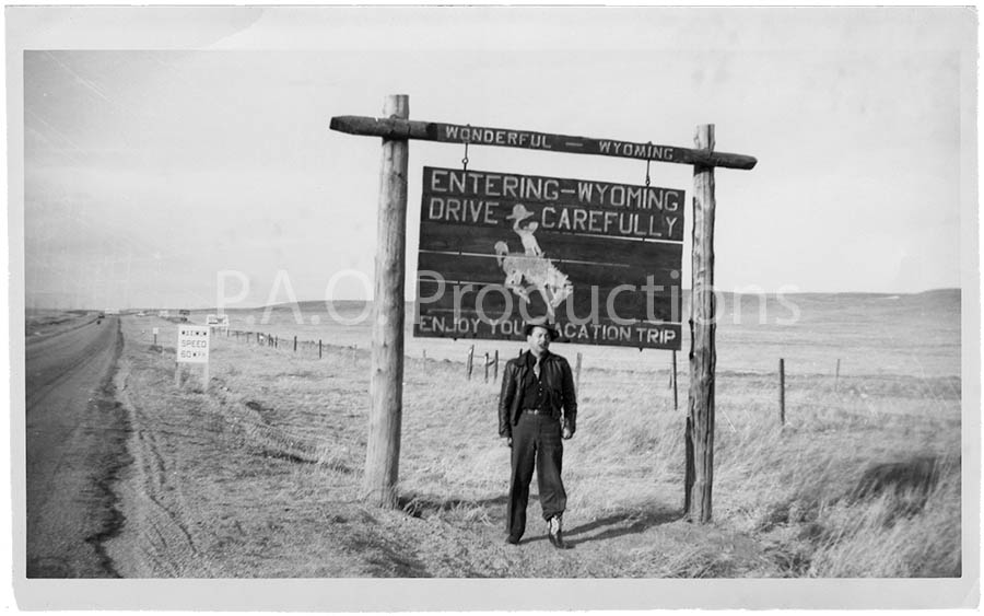 Wyoming state line, unknown date