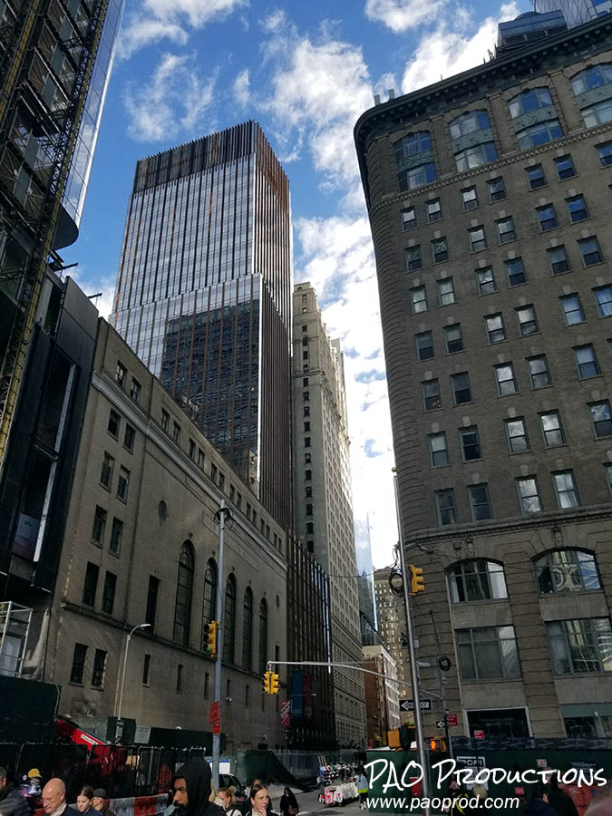 Street level view of Lower Manhattan in October 2023
