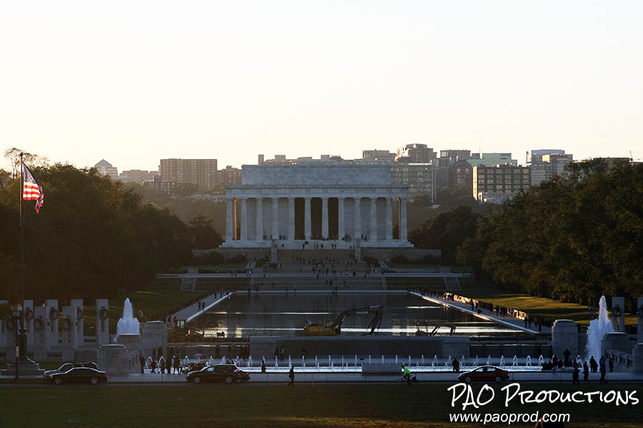 Looking out toward the Lincoln Memorial, October 2015