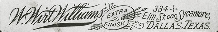 W. Wirt Williams cabinet card logo