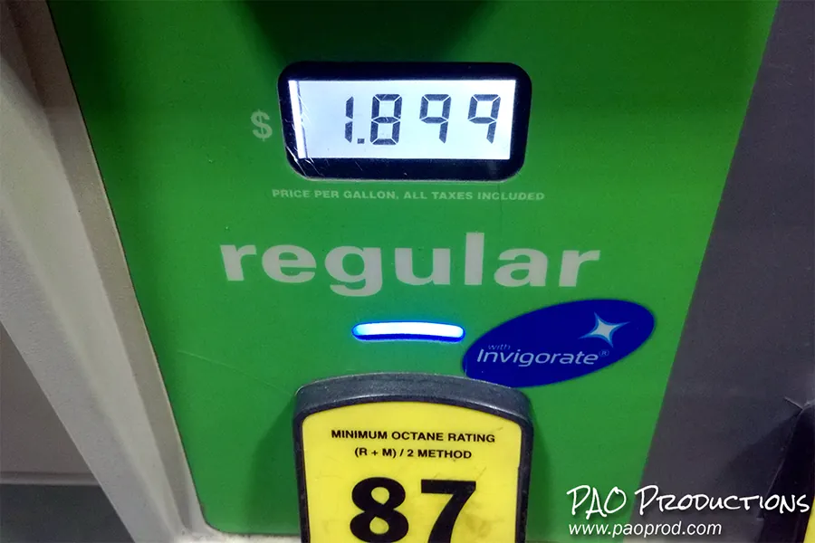 Gas pump in Grand Bay, Alabama, 2015
